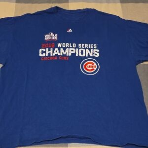 Majestic Blue Chicago Cubs Champions Tee